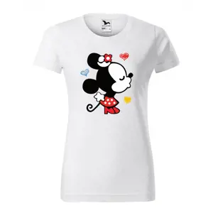 Produkt Bílé dámské tričko na valentýna s potiskem minnie XL