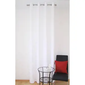 Produkt Bílý hotový interiérový závěs Délka: 250 cm