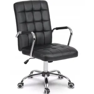 Produkt Černá kožená kancelářská židle G401