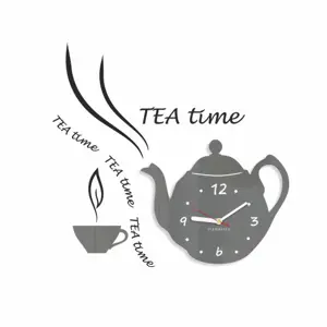 Produkt Dekorační kuchyňské hodiny Tea Time Sivá