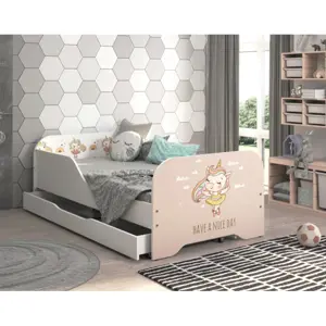 Produkt Dětská postel MIKI 160 x 80 cm s motivem jednorožce