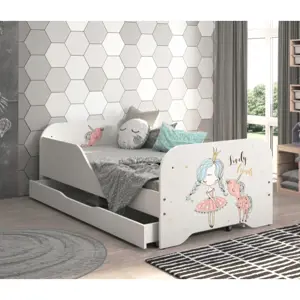 Produkt Dětská postel MIKI 160 x 80 cm s motivem princezny a jednorožce