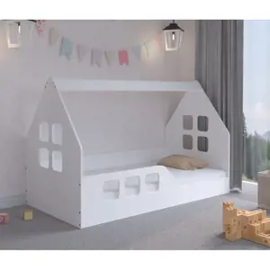 Produkt Dětská postel Montessori domeček 160 x 80 cm bílá levá