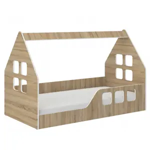 Produkt Dětská postel Montessori domeček 160 x 80 cm v provedení dub sonoma pravý