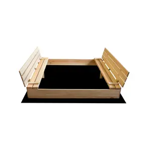 Produkt Dětské dřevěné pískoviště s lavicemi 160 x 160 cm - uzavíratelné
