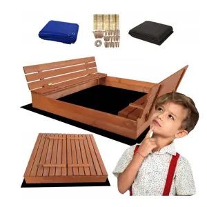 Produkt Dětské uzavíratelné pískoviště s lavicemi 140 x 140 cm impregnované