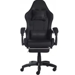 Ergonomická herní židle CLASSIC s podnožkou černá