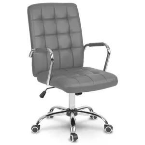 Produkt Kožená kancelářská židle v šedé barvě G401