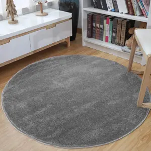 Kulatý koberec šedé barvy Šířka: 60 cm | Délka: 60 cm