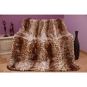 Produkt Měkká béžová deka s gepardím vzorem