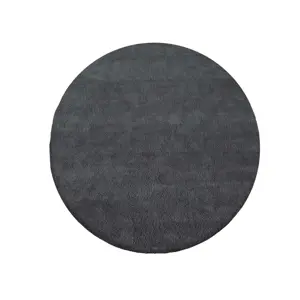 Moderní kulatý koberec v černé barvě 133X133