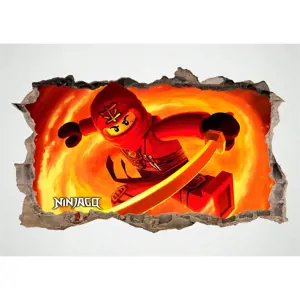 Produkt Nálepka na zeď červený ninja go 120 x 74 cm