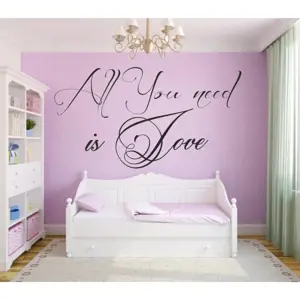 Produkt Nálepka na zeď nápis ALL YOU NEED IS LOVE 100 x 200 cm