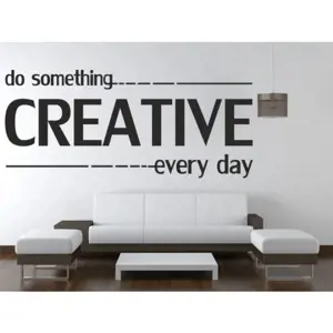 Produkt Nálepka na zeď nápis DO SOMETHING CREATIVE EVERY DAY 100 x 200 cm