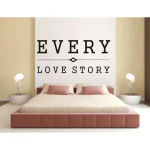 Produkt Nálepka na zeď nápis EVERY LOVE STORY 50 x 100 cm