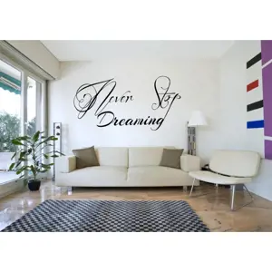 Produkt Nálepka na zeď nápis NEVER STOP DREAMING 100 x 200 cm