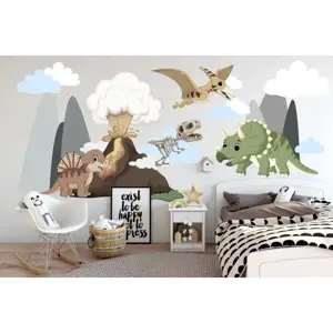 Produkt Nálepka na zeď pro děti fantastický svět dinosaurů 60 x 120 cm