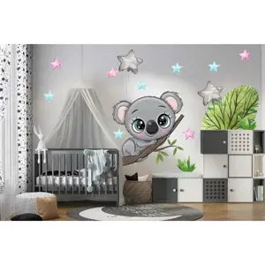 Produkt Nálepka na zeď pro děti roztomilá koala ve hvězdách 100 x 200 cm