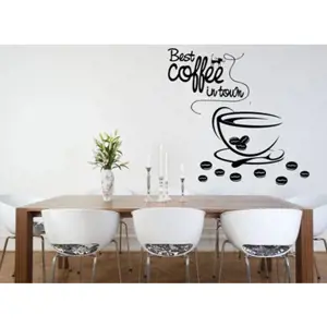 Produkt Nálepka na zeď s textem BEST COFFEE IN TOWN 60 x 120 cm