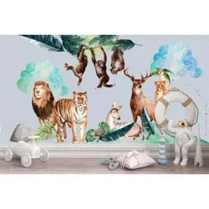 Produkt Nálepka na zeď zvířátka ze zoologické zahrady 100 x 200 cm