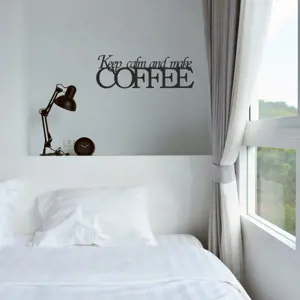 Produkt Nápis na zeď do kuchyně Coffee 20 x 60 cm Černá