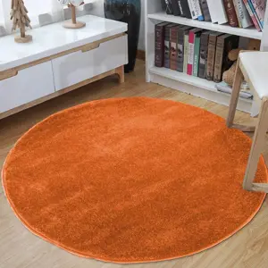 Produkt Okrúhly koberec v oranžovej farbe Šířka: 100 cm | Délka: 100 cm