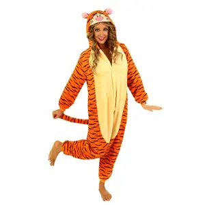 Oranžový kigurumi overal s motívom tigra veľkosť S