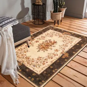 Originální hnědo krémový vintage koberec do obývacího pokoje Šířka: 160 cm | Délka: 220 cm