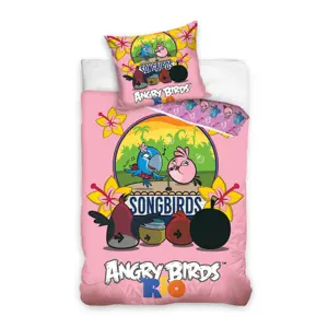 Produkt Povlak na dětskou postel růžový s Angry Birds