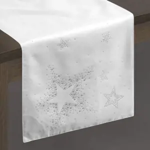 Produkt Vánoční ubrus štola v bílo stříbrné kombinaci