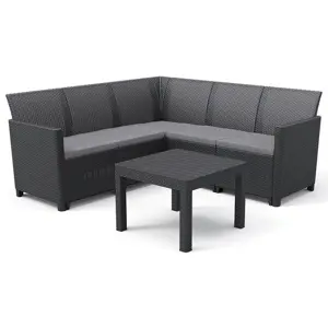 Allibert CLAIRE 5 SEAT CORNER set  - grafit