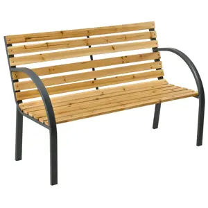 Produkt Juskys 2 místná zahradní lavice Modena ze dřeva a kovových částí