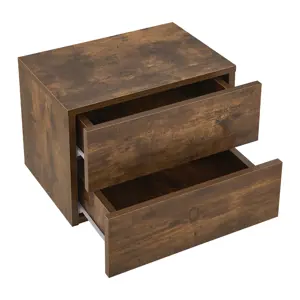 Produkt Juskys Noční stolek 40x29x30 cm se 2 šuplíky, vzhled dřeva