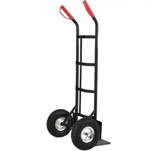 Produkt Juskys Ruční vozík Basic černá s červenými rukojeťmi