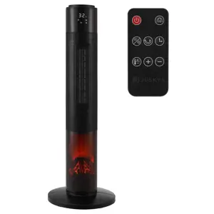 Produkt Juskys Věžový keramický ohřívač s LCD displejem a dálkovým ovládáním v černé barvě