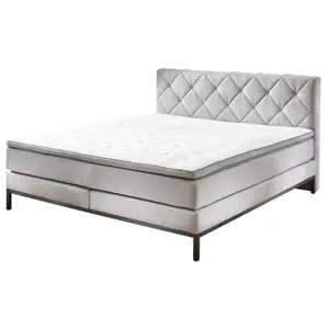 Sun garden Kontinentální postel BOXSPRING ROCKAWAY BX2180 160x200 cm - světle šedá