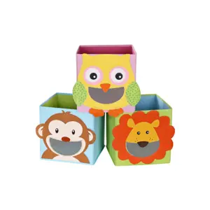 Produkt Dětské stohovatelné boxy na hračky RFB01KU (3 ks)