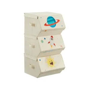 Produkt Dětské stohovatelné boxy na hračky RLB700M01 (3 ks)