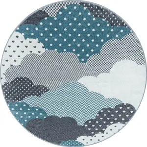 Produkt Dětský koberec Bambi mraky tyrkysový kruh