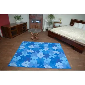 Produkt Dětský koberec PUZZLE modrý