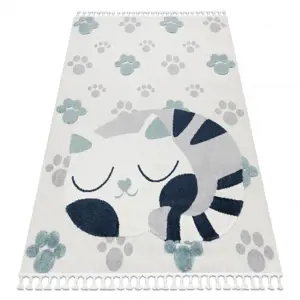 Produkt Dětský koberec YOYO GD59 bílý / šedý - kočička