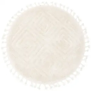 Produkt Koberec Berber 7061 Ivory krém Romby 3D, kruh