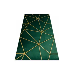 Produkt Koberec EMERALD exkluzivní 1013 glamour, styl geometrický lahvově zelený/zlatý