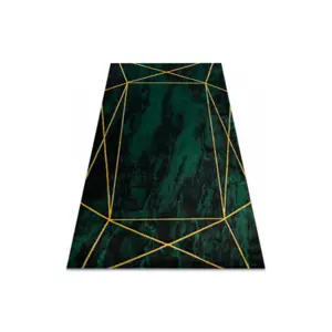 Produkt Koberec EMERALD exkluzivní 1022 glamour, styl geometrický, marmur lahvově zelený/zlatý