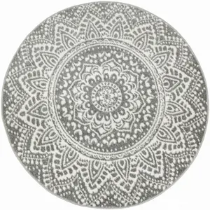 Produkt Koberec Lima G757A mandala, krémový / šedý kruh