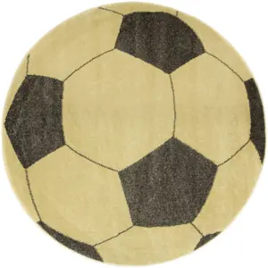 Produkt Koberec Lima G758A Football, žlutý / grafitový kruh