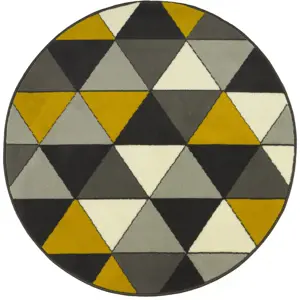Produkt Koberec Luna 502902/89925 Trojúhelníky medový / krémový / tmavě šedý