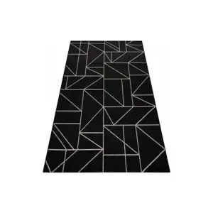 Produkt Koberec SIZAL FLOORLUX 20605 geometrický - černý / stříbrný