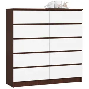 Produkt Komoda K120 10SZ CLP wenge/bílá