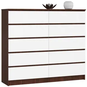 Produkt Komoda K140 10SZ CLP wenge/bílá